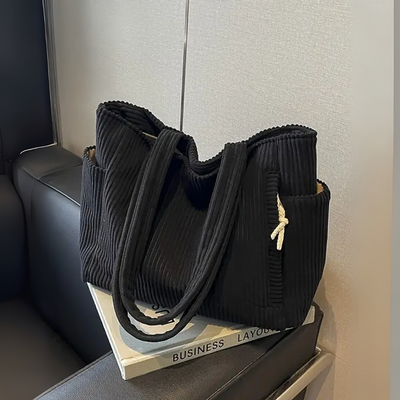 Selina | Ribbed Drawstring Bag