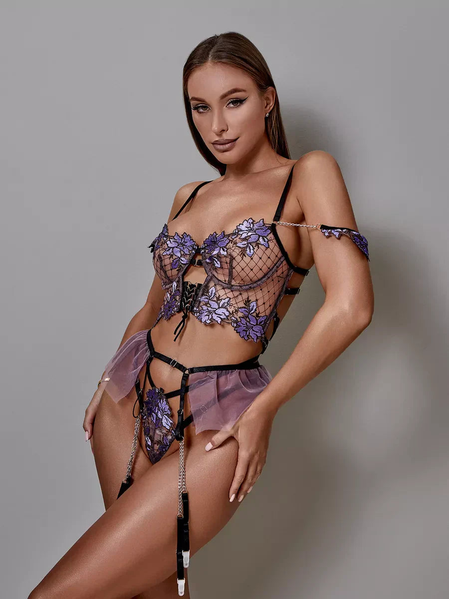 Feline | 3-Piece Lingerie Set