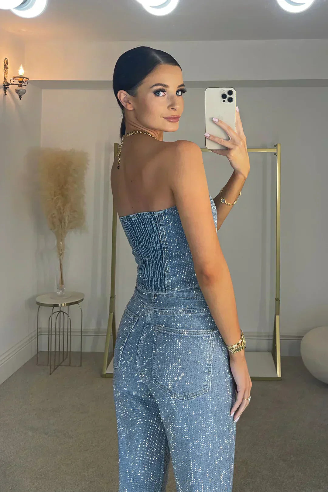 Strapless Sequin Jumpsuit