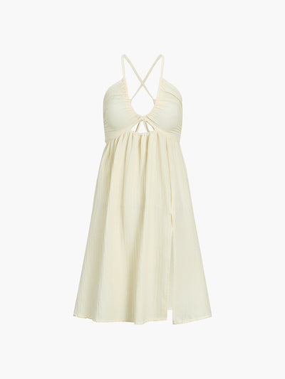 Halter Cutout Midi Dress