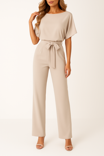 Belted Wide-Leg Jumpsuit