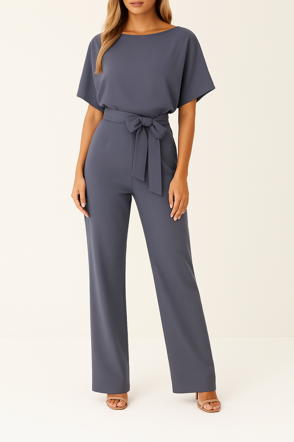 Belted Wide-Leg Jumpsuit