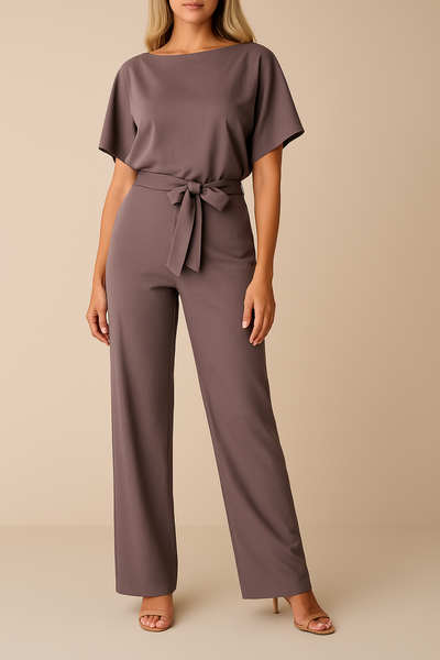Belted Wide-Leg Jumpsuit