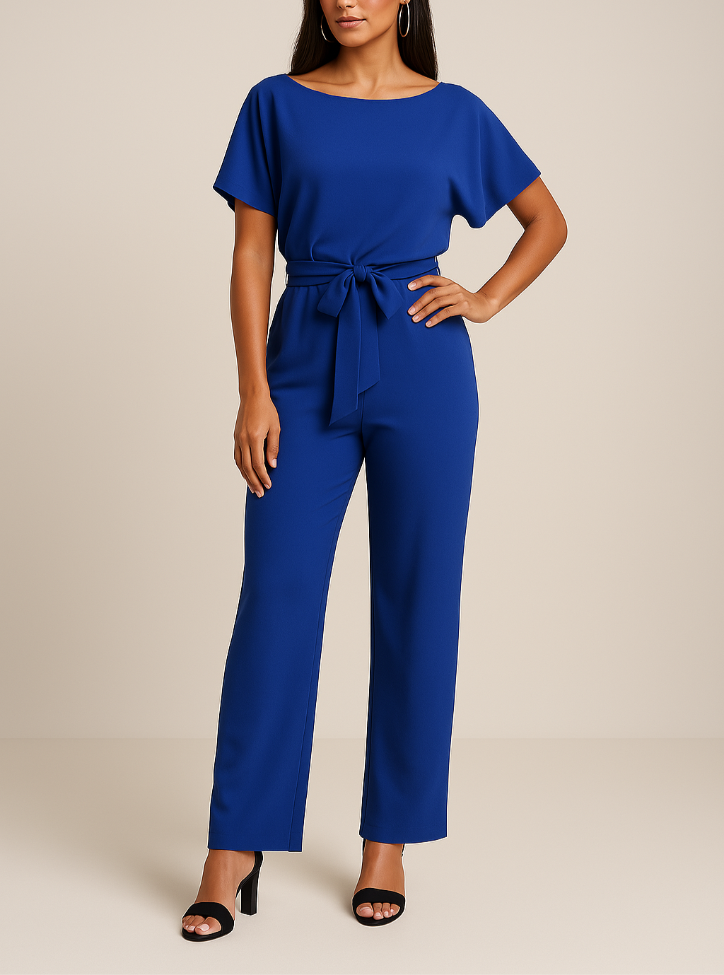Belted Wide-Leg Jumpsuit