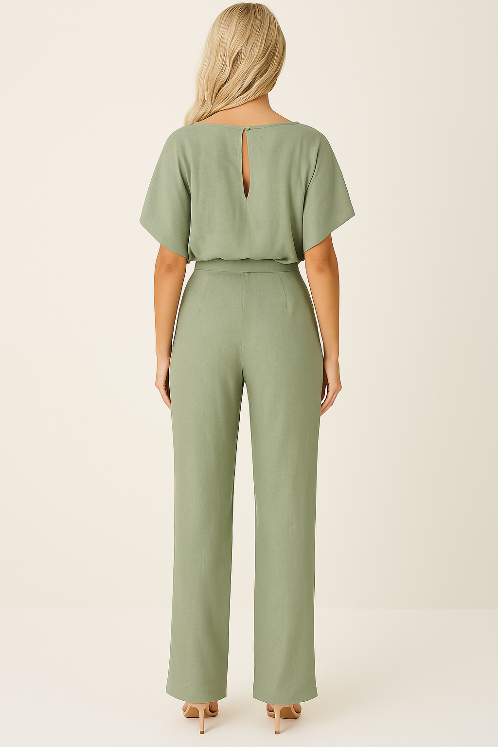 Belted Wide-Leg Jumpsuit
