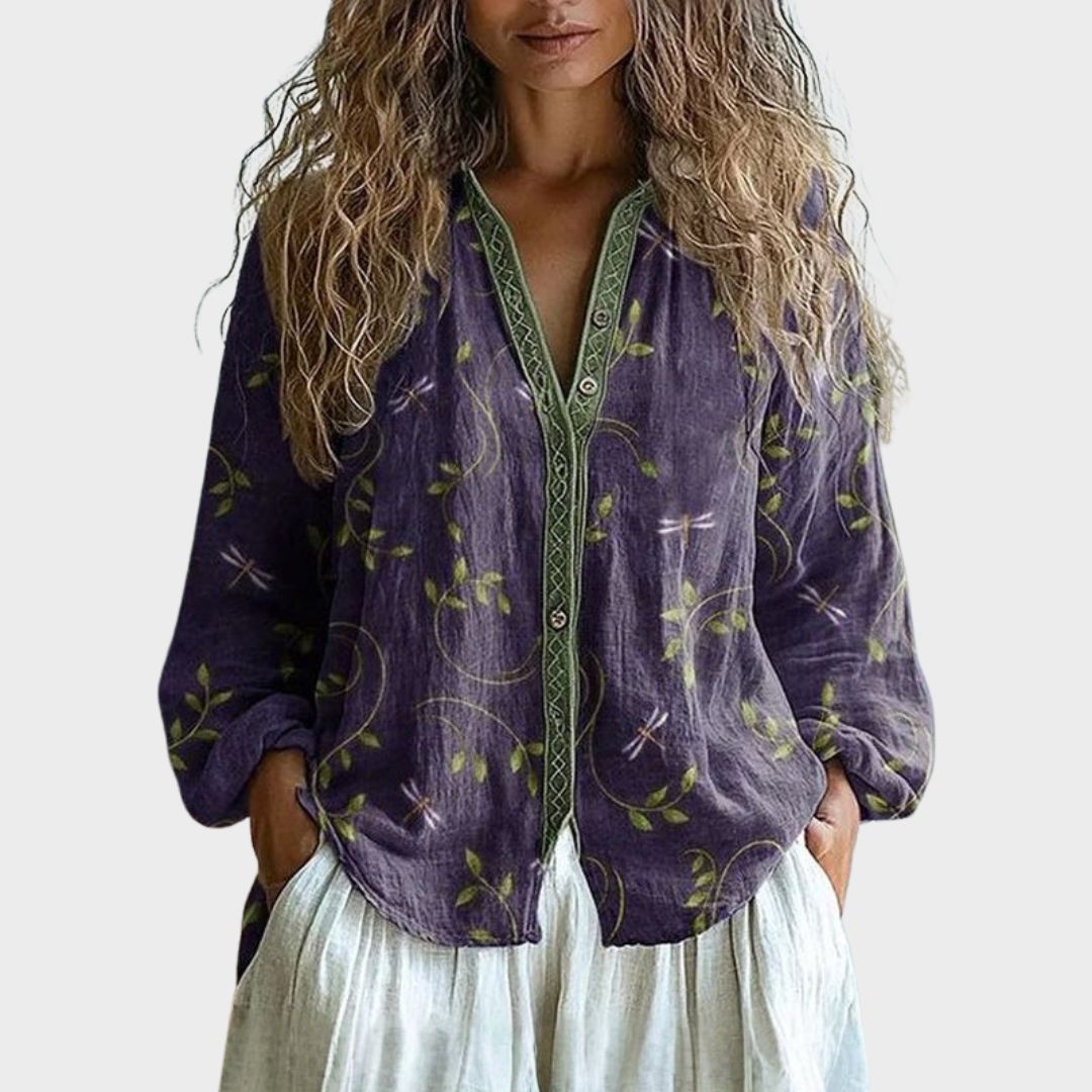 Amber I Vintage Print Blouse