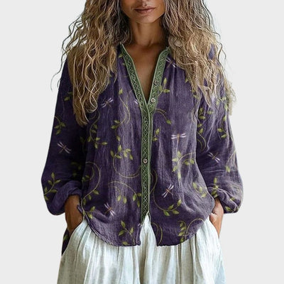 Amber I Vintage Print Blouse