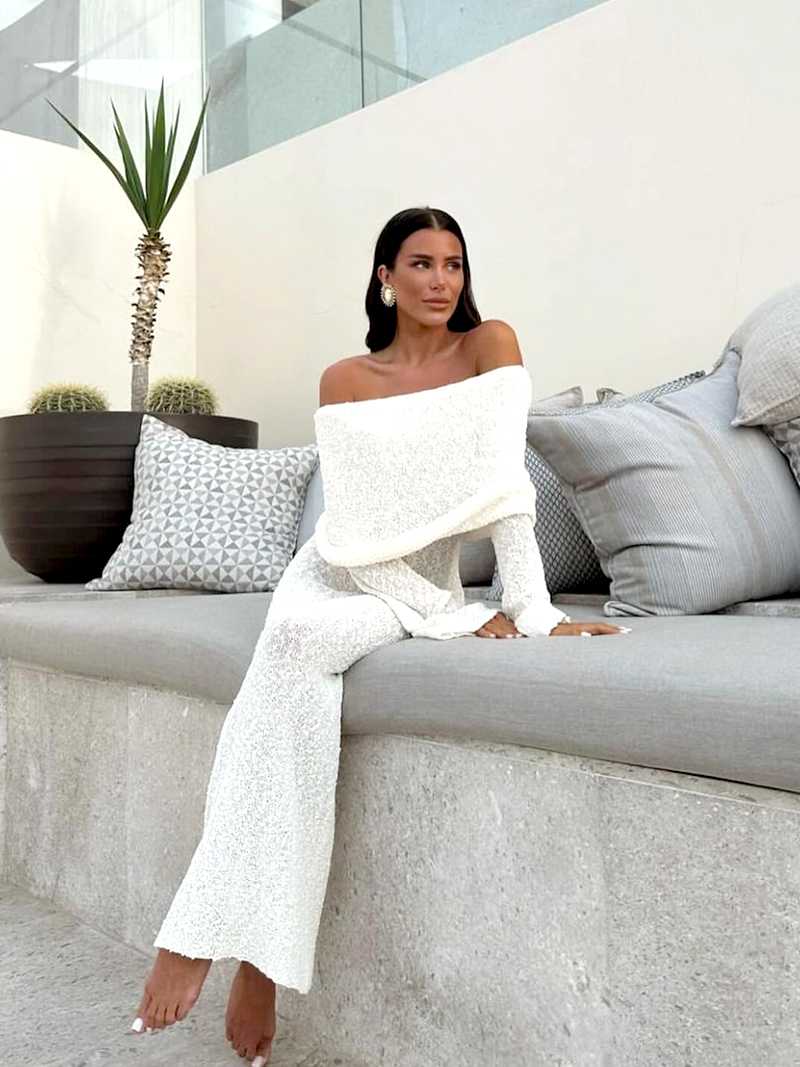 Knitted White Maxi Dress
