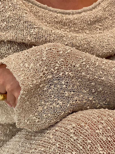 Knitted White Maxi Dress