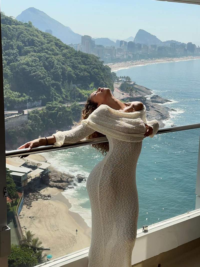 Knitted White Maxi Dress