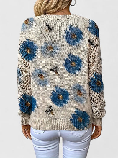 Trista | Elegant Floral Pullover