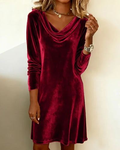 Frosina - Loose Fitting Velvet Dress