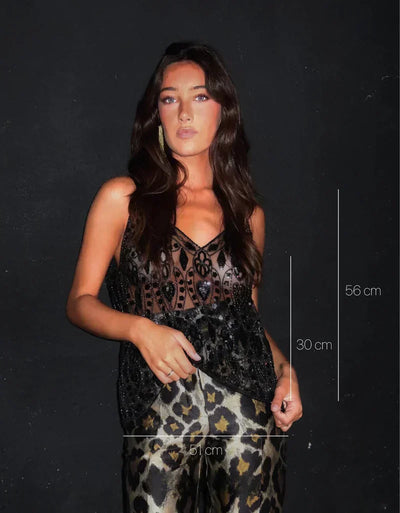 Black Sheer - Partywear Blouse